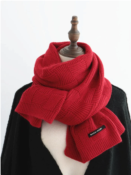 Red Scarf All-Match Men and Women Neutral Winter Christmas