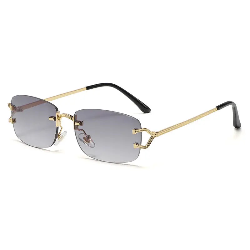 New Rimless Diamond Cut Sunglasses - Image #6