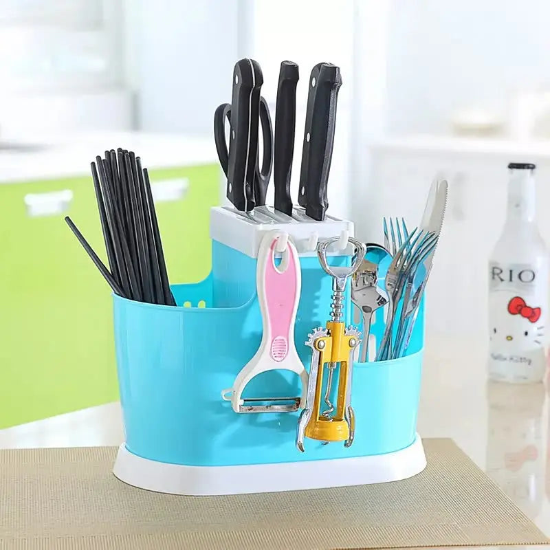 Multifunctional Drain Chopstick Holder Kitchen Hanging Cutlery Rack Single Pack Convenient Storage - Image #2