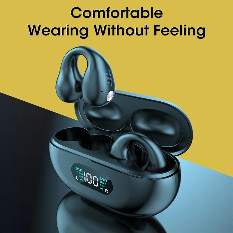 Bone Conduction Headphones TWS Earbuds Ear Clip Bluetooth 5.3 Touch Wireless Earphone In-Ear Bass HIFI Sports Headset - Image #4