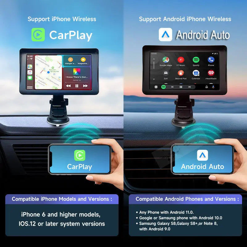 7 IPS Car Smart Screen Wireless Carplay Auto Mobile Phone Projection Screen Navigation - Image #5