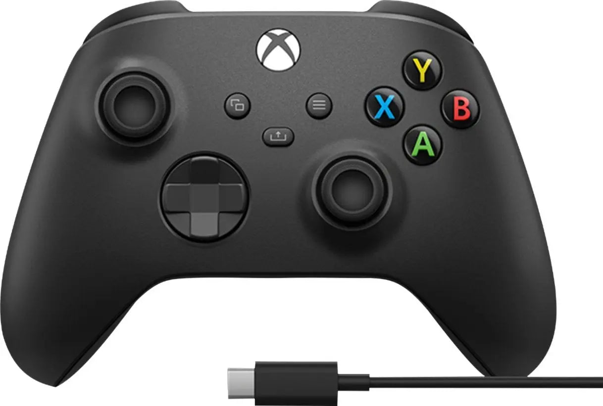 Microsoft - Xbox Wireless Controller for Windows Devices, Xbox Series X, Xbox Series S, Xbox One + USB-C Cable - Carbon Black - Image #2