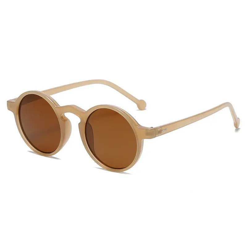 Small Round Frame All Match UV Protection Sunglasses - Image #9