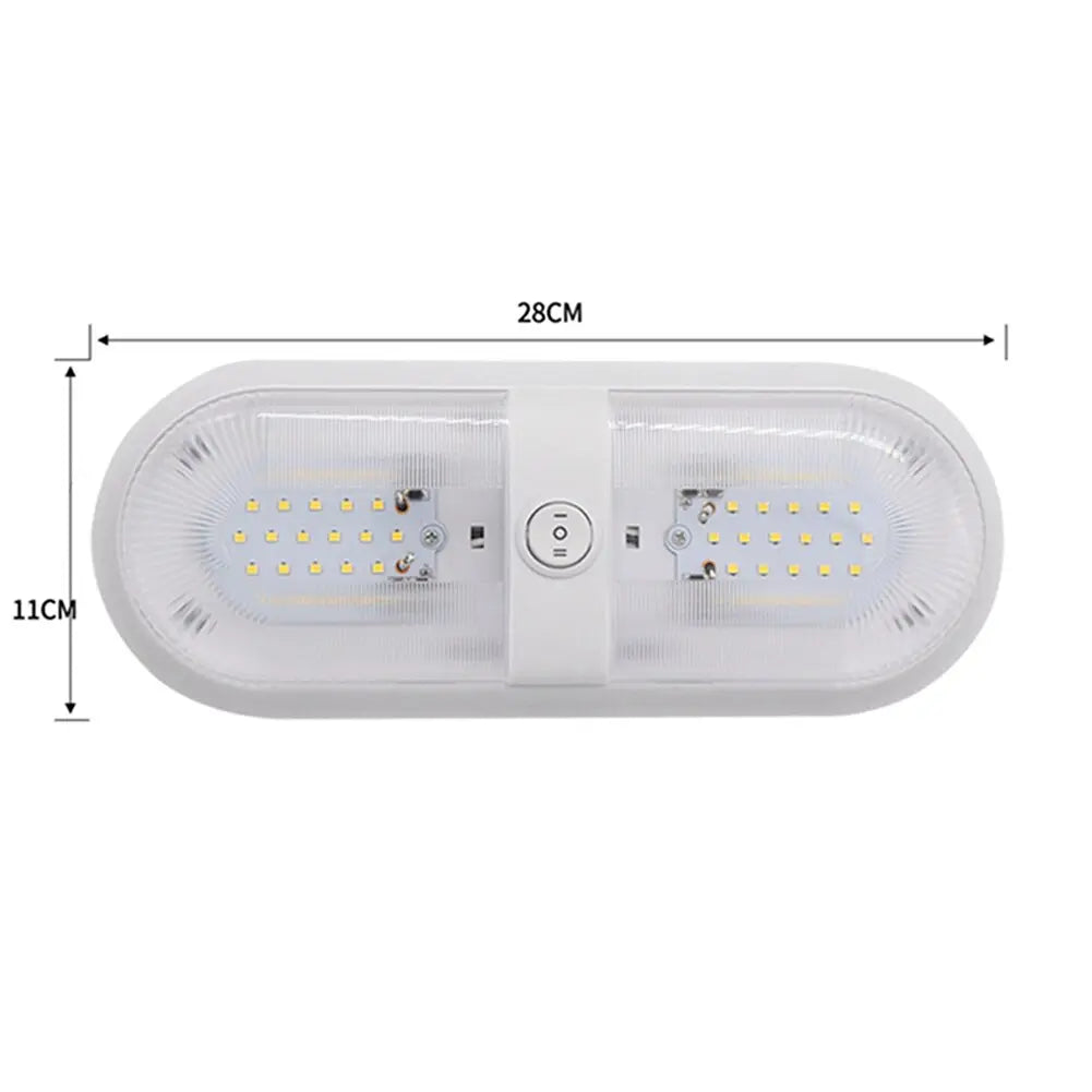 12V 24/48 LED Dome Light Ceiling Lamp with Switch Caravan Accessories for RV Marine Boat Yacht Camping Car Motorhome Trailer - Image #8