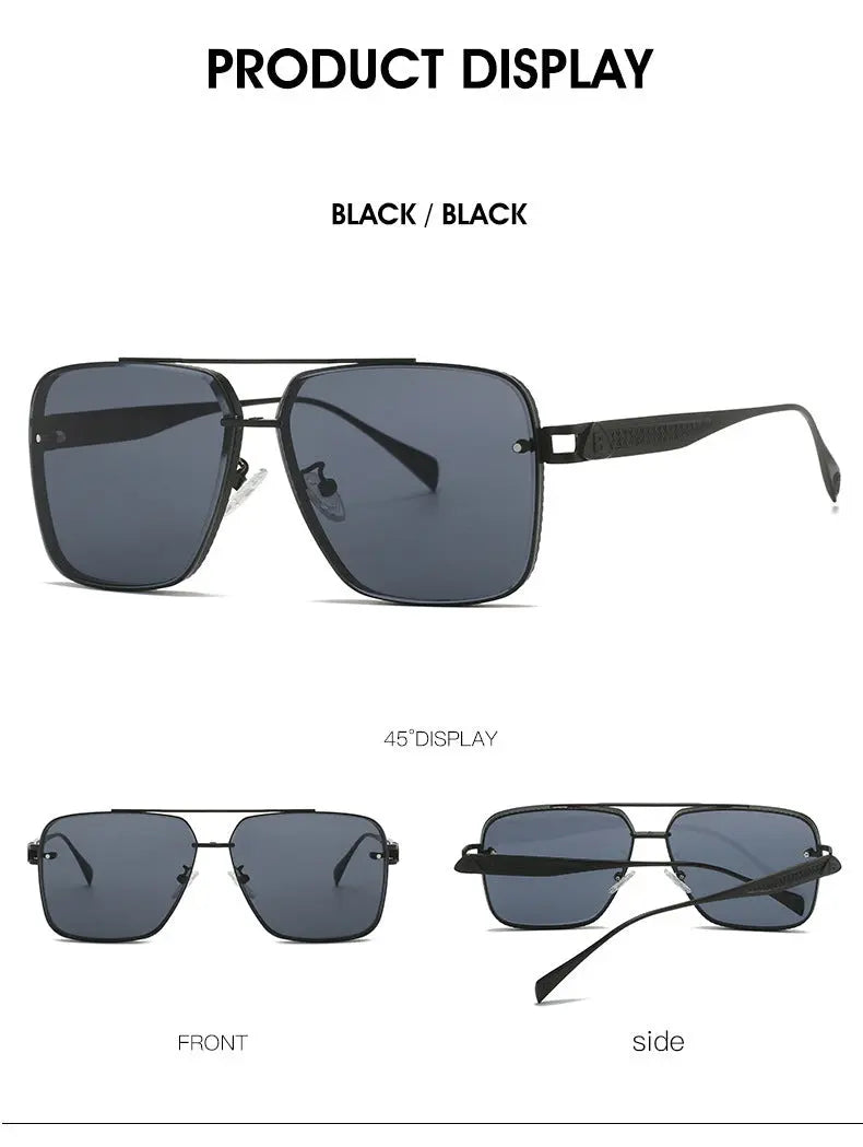 Men's Casual Fashion Metal Frame Sun Glasses - Image #6