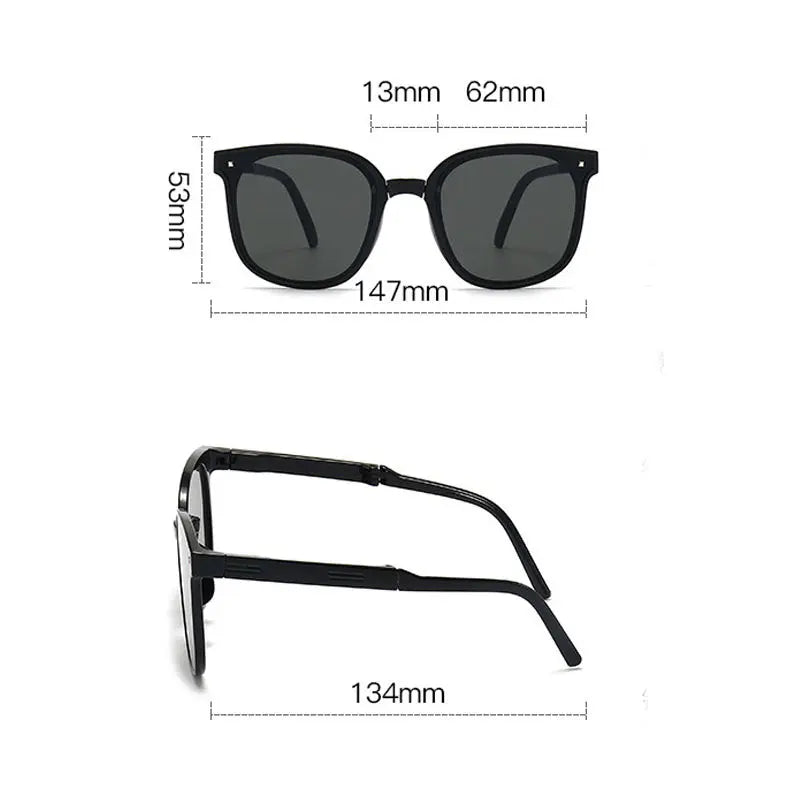 Folding Sunglasses Summer Beach Fashion Sun Protection Glasses - Image #2