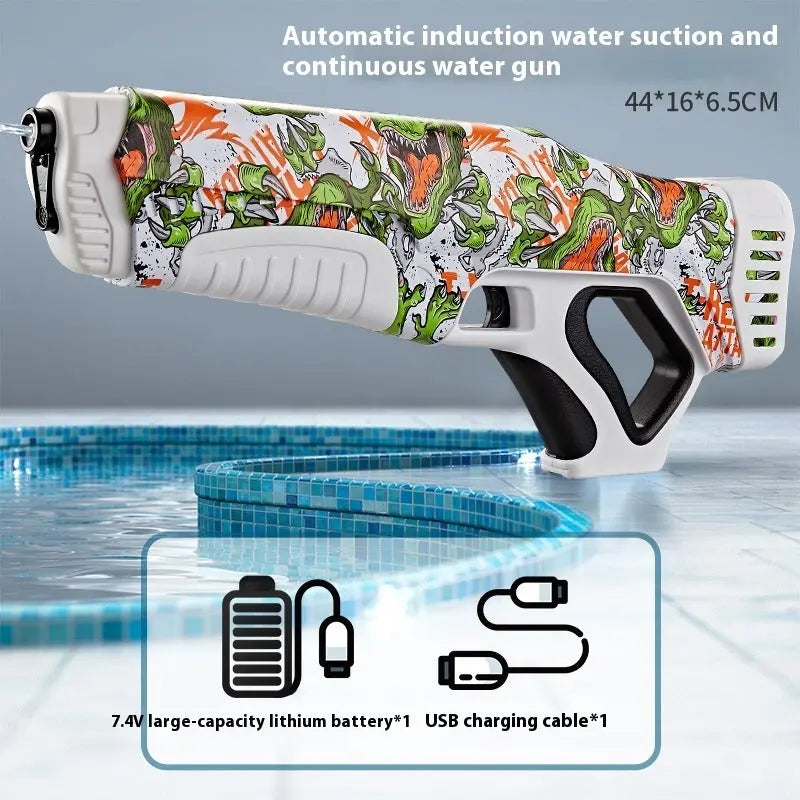 Dinosaur Electric Water Gun Waterproof Automatic Water-absorbing Water-playing Toy - Image #6