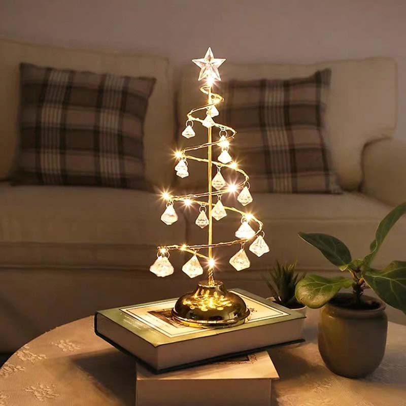 Crystal Christmas Tree Led Lights Indoor Decoration Fairy Lights Bedroom String Lights