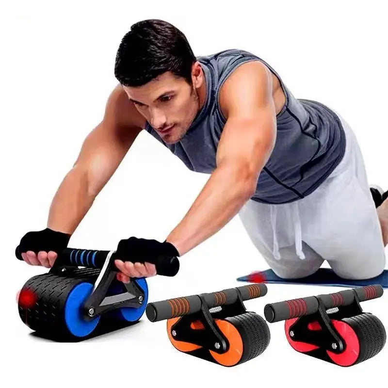 Double Wheel Abdominal Exerciser Women Men Automatic Rebound Ab Wheel Roller Waist Trainer Gym Sports Home Exercise Devices - Image #3