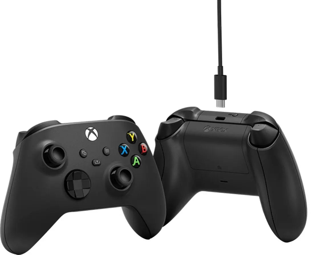 Microsoft - Xbox Wireless Controller for Windows Devices, Xbox Series X, Xbox Series S, Xbox One + USB-C Cable - Carbon Black - Image #4