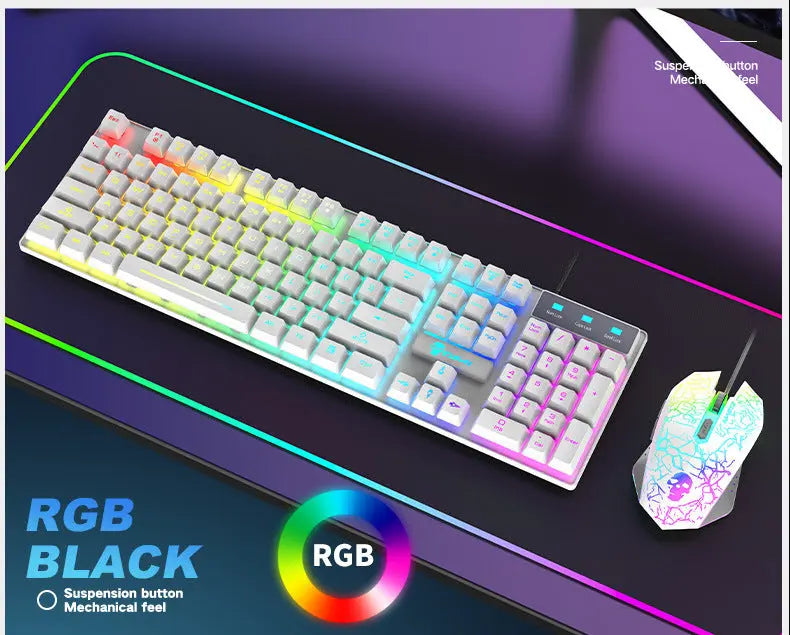 Kuiying T6RGB Luminous Keyboard And Mouse Set - Image #2