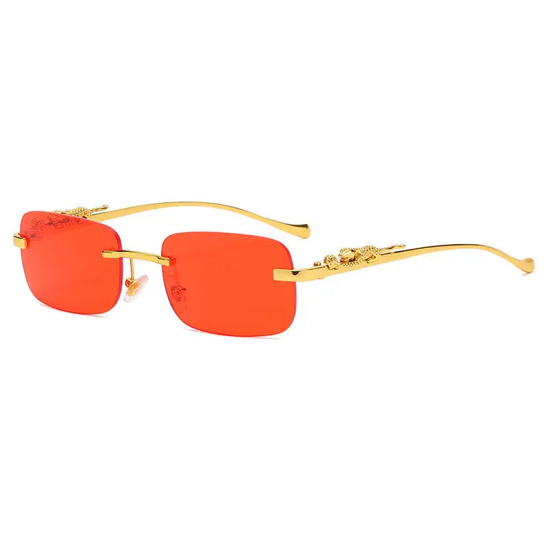 Retro Leopard Head Metal Sunglasses Cross-border Glasses - Image #12