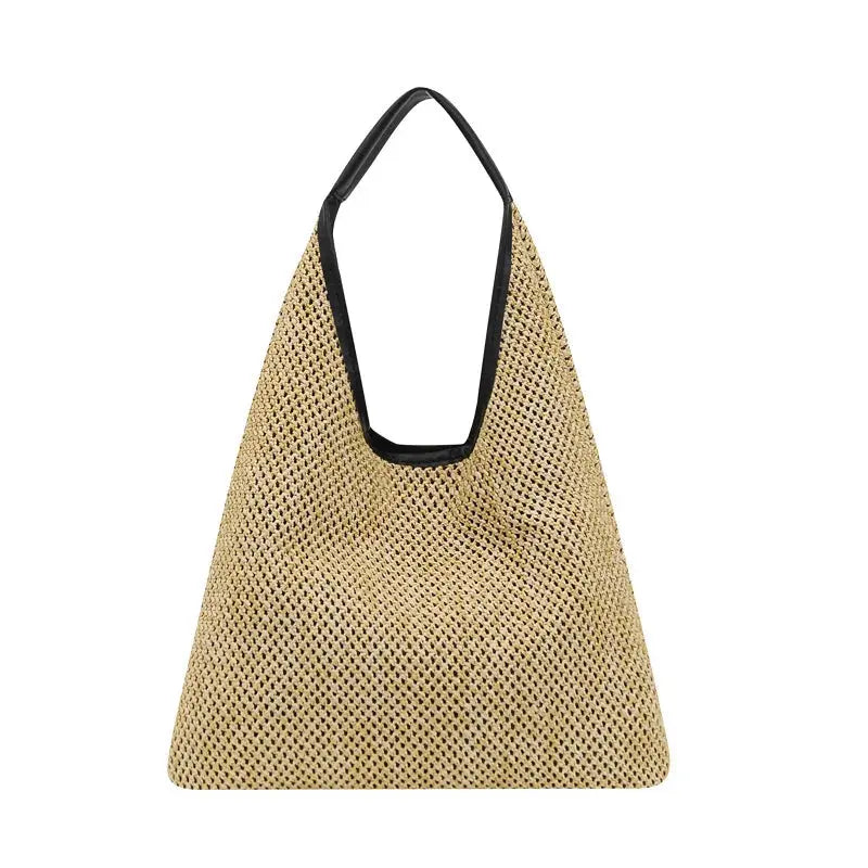 Vintage  Summer Women Durable Weave Straw Beach Bags Linen Woven Bucket Bag Grass Casual Tote Handbags Knitting Rattan Bags - Image #4