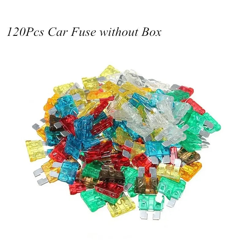 120Pcs Profile S/M Size Blade Car Fuse Assortment Set for Auto Car Truck  5/10/15/20/25/30A Fuse with Plastic Box - Image #6