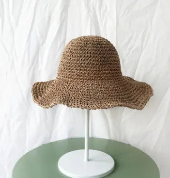 Summer Outing Sunscreen Hat for Women with Foldable Straw Hats Holiday Cool Hat Beach Hat - Image #7