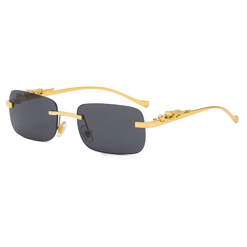 Retro Leopard Head Metal Sunglasses Cross-border Glasses - Image #9