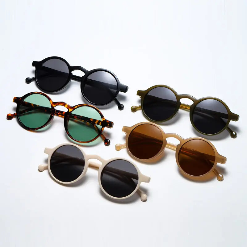 Small Round Frame All Match UV Protection Sunglasses - Image #1