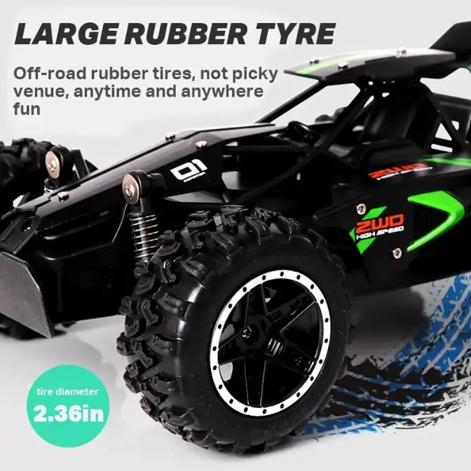 1:18 Small High-speed Off-road 2.4G Remote Control Car Drifting 15KM/H To Adapt To Various Road Sections Anti-collision Settings Rubber Big Tires - Image #2