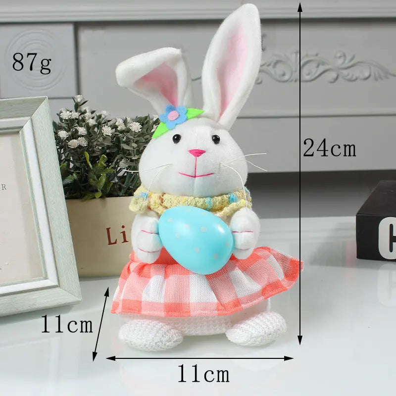 Easter Cartoon Cute Newspaper Egg Radish Luminous Rabbit Tabletop Decoration - Image #8