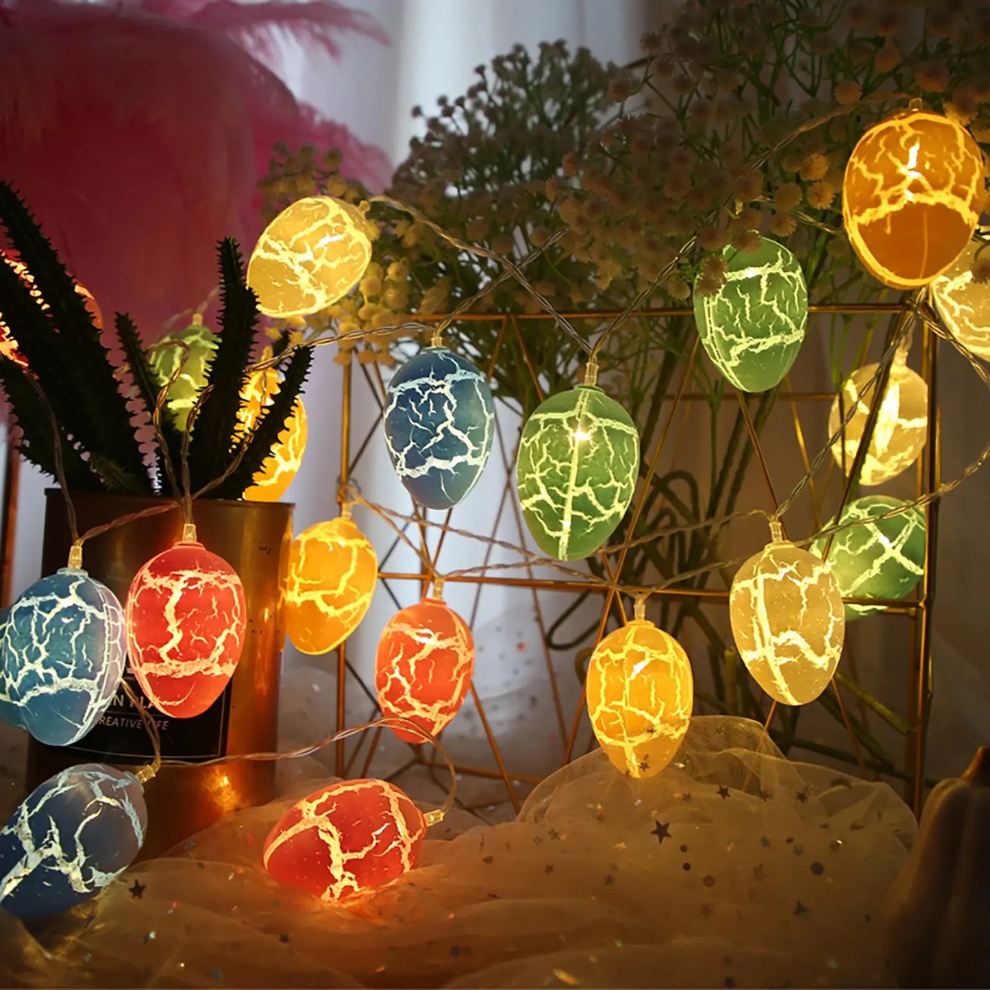 Crack Egg LED Light String Light Chain Ball LED String Lighting Lamp Bulb Light String Waterproof Easter Egg String - Image #3