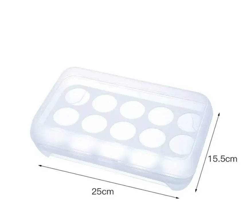 Kitchen 15 Grids Egg Box Portable Picnic Egg Storage Box Plastic Egg Tart Egg Grid Fridge Fresh Container - Image #4