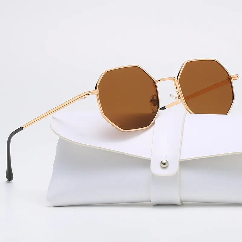 Metal Polygonal Sunglasses - Image #2