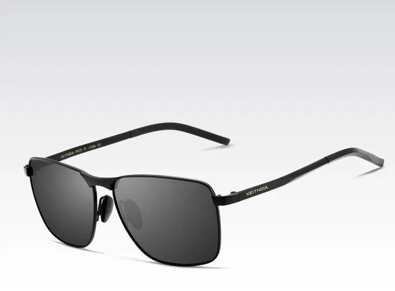 Men's Polarized Sunglasses Square Full Frame Sunglasses - Image #4