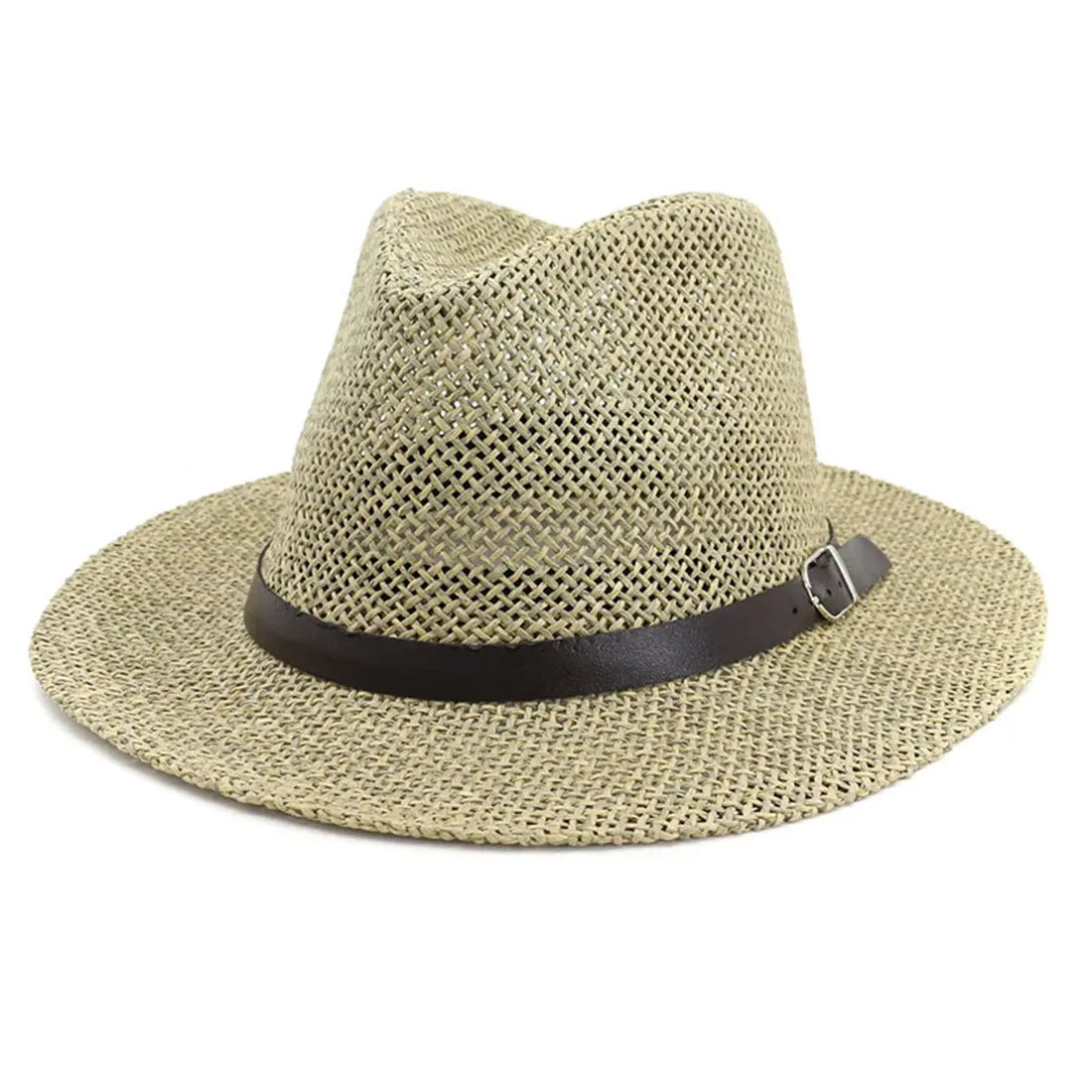 Panama Straw Hat European And American Sun Protection Summer Sun Protection Travel Beach Woven Top Hat - Image #4