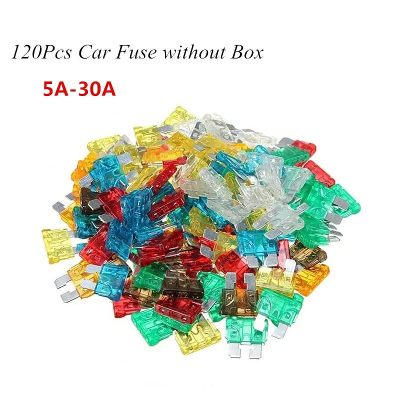 120Pcs Profile S/M Size Blade Car Fuse Assortment Set for Auto Car Truck  5/10/15/20/25/30A Fuse with Plastic Box - Image #13