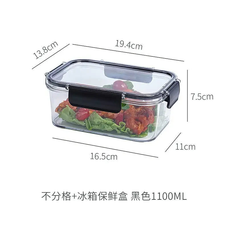 Safety Secured Sealed Jar Kitchen Whole Grains Storage Jar Plastic Transparent Tea Caddy Milk Powder Snack Storage Box - Image #1