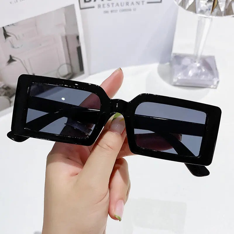 Stylish Beach Jelly Color Square Frame Sunglasses - Image #2