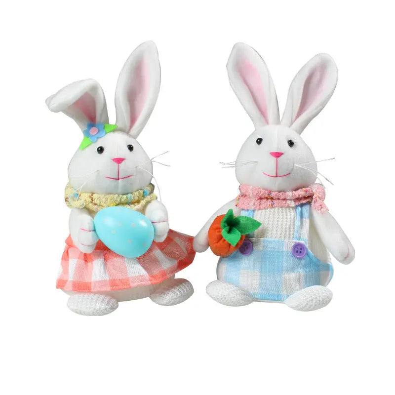 Easter Cartoon Cute Newspaper Egg Radish Luminous Rabbit Tabletop Decoration - Image #2