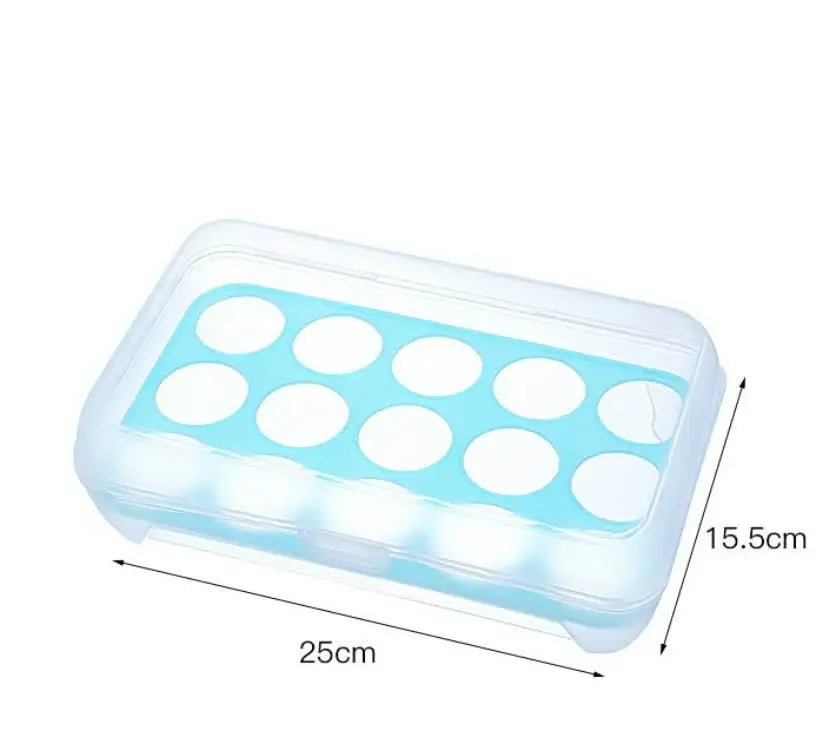 Kitchen 15 Grids Egg Box Portable Picnic Egg Storage Box Plastic Egg Tart Egg Grid Fridge Fresh Container - Image #1