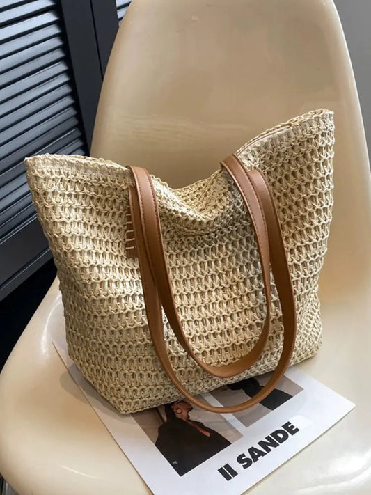 Women's Bag Spring and Summer Simplicity All-Match Super Hot Straw Woven Bag - Image #1