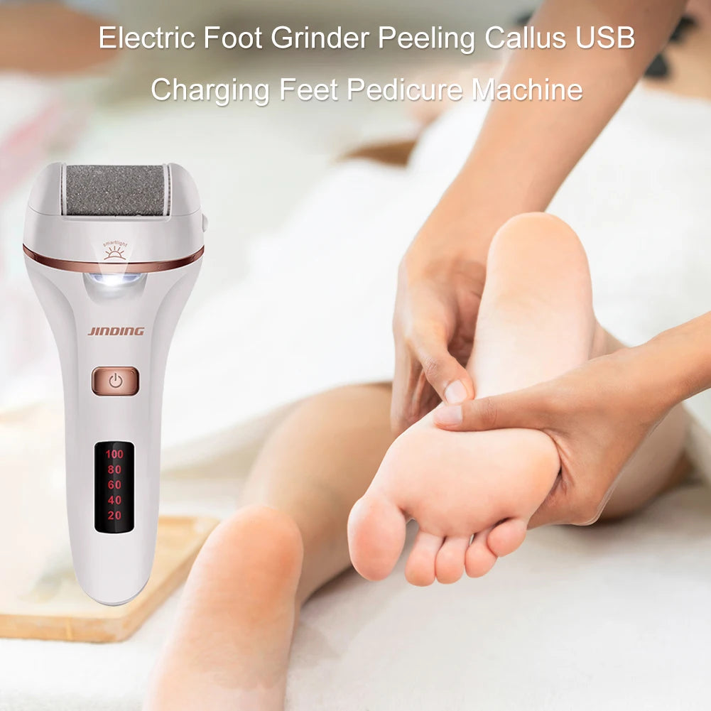 Electric Foot File Grinder Dead Dry Skin Callus Remover Rechargeable Feet Pedicure Tool Foot Care Tools for Hard Cracked Clean