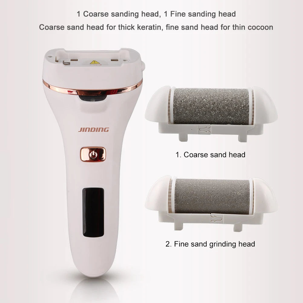 Electric Foot File Grinder Dead Dry Skin Callus Remover Rechargeable Feet Pedicure Tool Foot Care Tools for Hard Cracked Clean