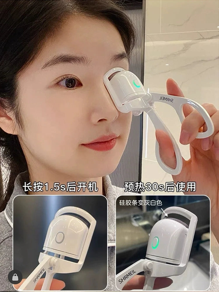 Shrmeil Flash Electric Ironing Eyelash Curler Curly Long Lasting Hair-Styling Female Electric Heating Curling Machine Partial Yi Mengling