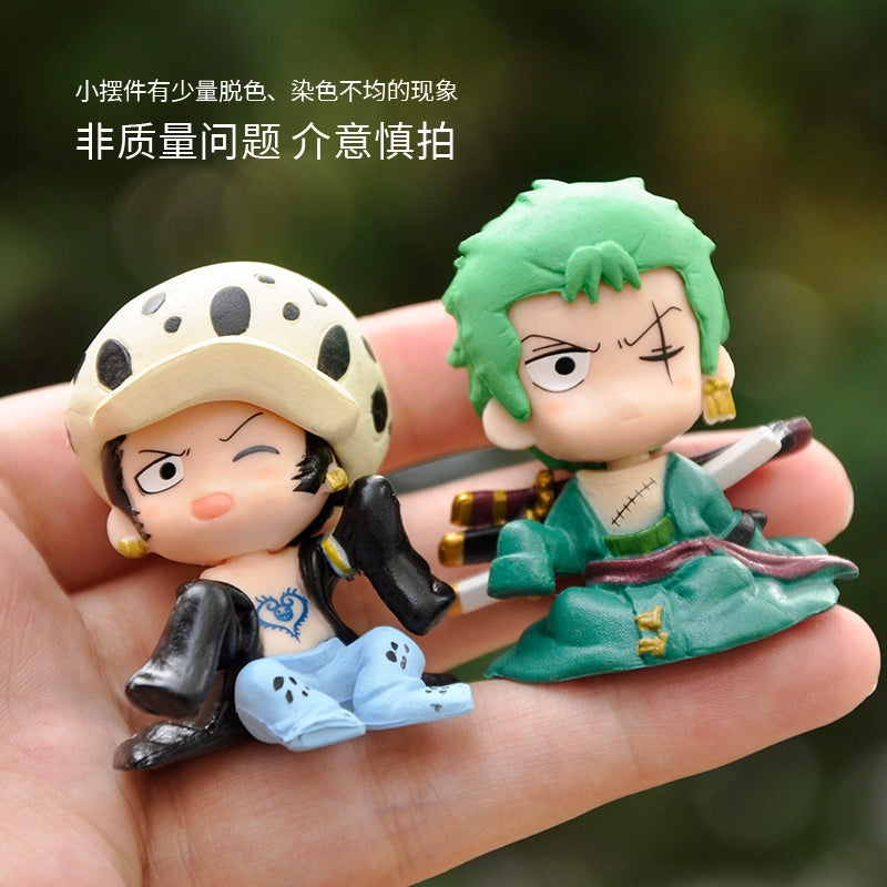 New Sitting Q Version Luffy Doll Sauron Luffy Doll Model Marine Peripheral Boys Gift Blind Box