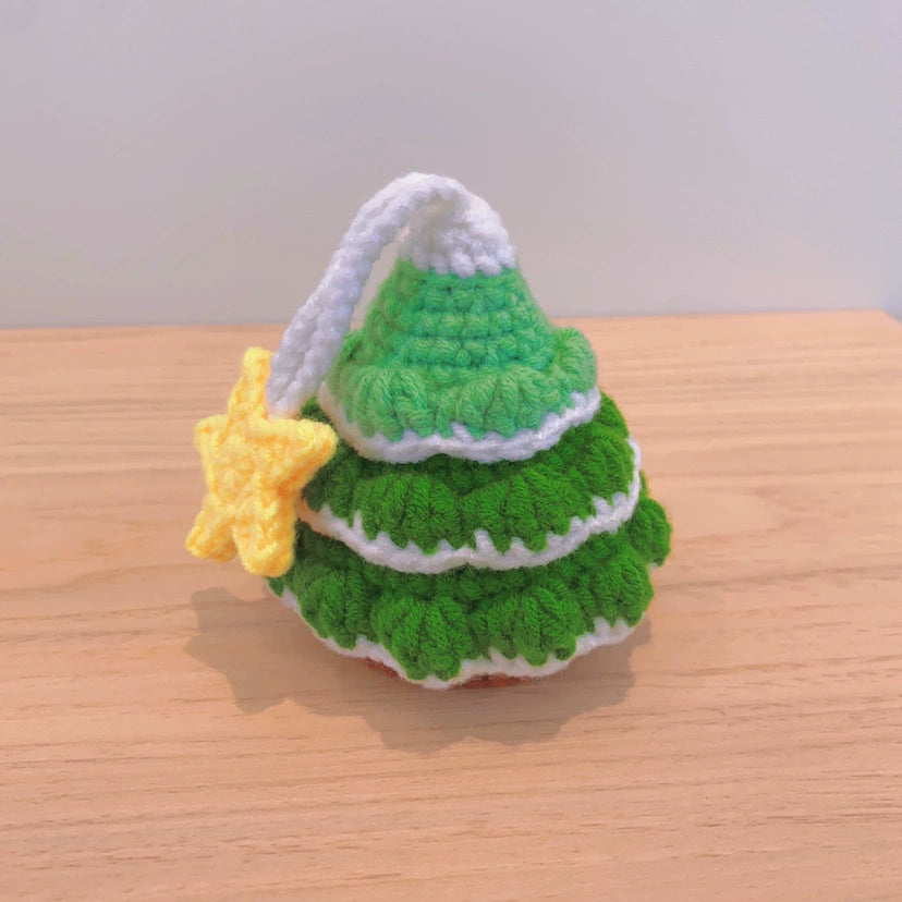 DIY Christmas Pendant Key Crochet Wool Gift