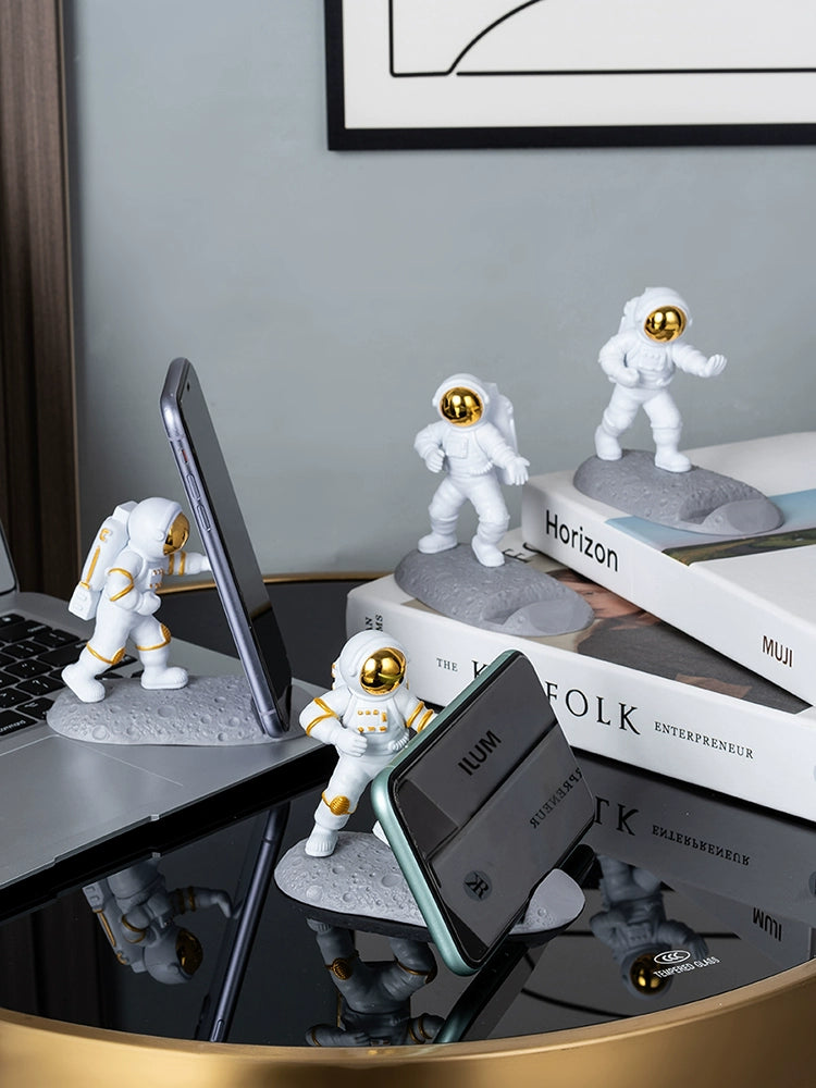 Astronaut Mobile Phone Desktop iPad Bracket Decoration Spaceman Decoration Binge-Watching Tool Graduate Day Gift