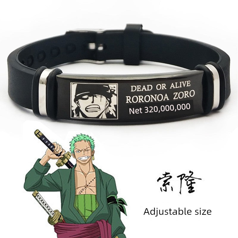 One Piece Wanted Anime Bracelet Peripheral Bracelet Luffy Eslo Birthday Gift Men's Sauron Personalized Garage Kit