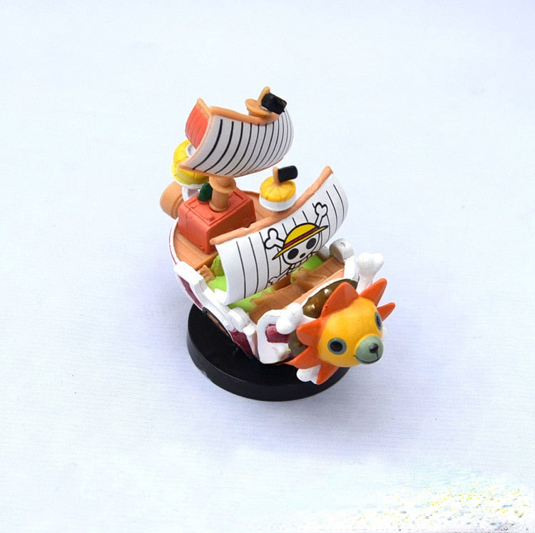 7cm Anime One Piece Ship Figure Luffy Model Toy Super Cute Mini Boat THOUSANDSUNNY Going Merry Assembled Model Action Figure