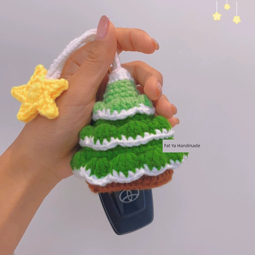 DIY Christmas Pendant Key Crochet Wool Gift