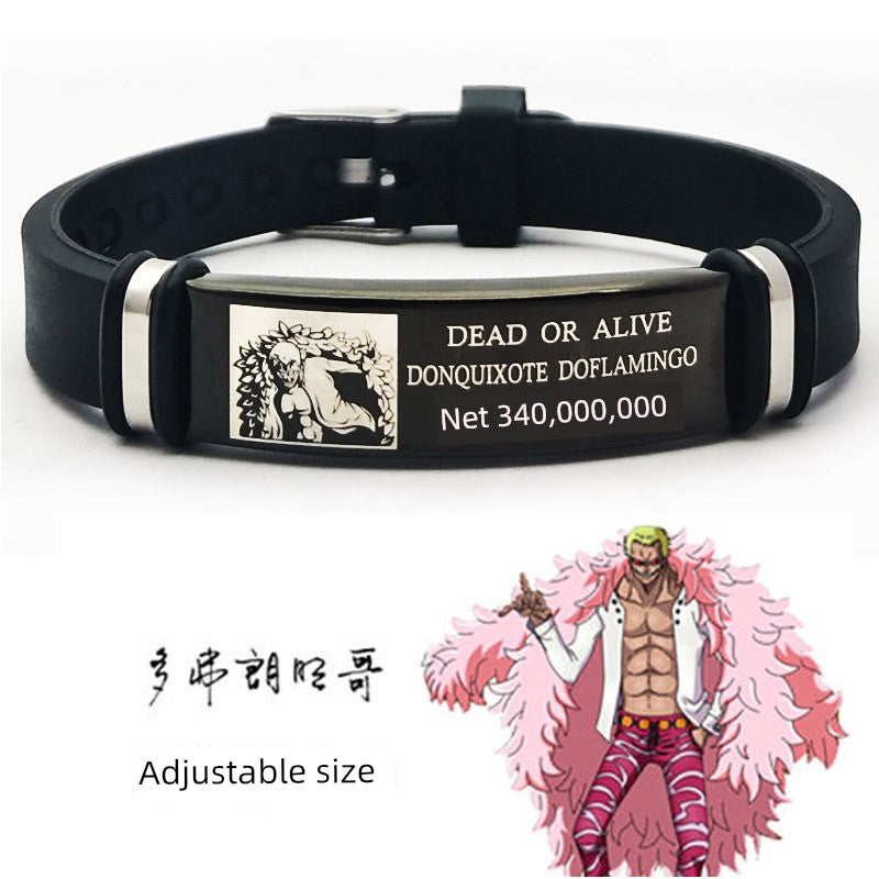 One Piece Wanted Anime Bracelet Peripheral Bracelet Luffy Eslo Birthday Gift Men's Sauron Personalized Garage Kit