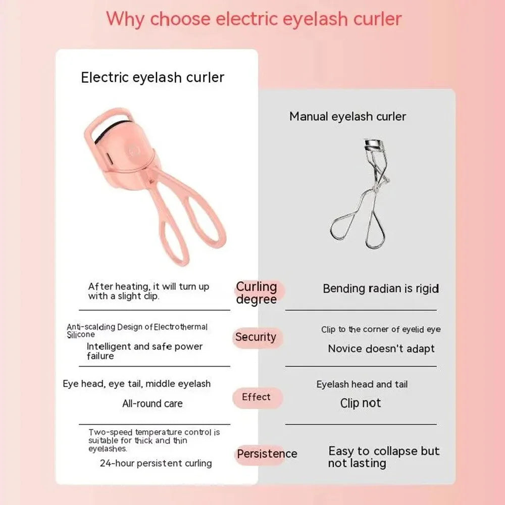 Eyelash Curler Electric Heated Comb Eye Lash Perm Long Lasting Eyelashes Curls Thermal Eyelash Curler Portable Makeup Tools