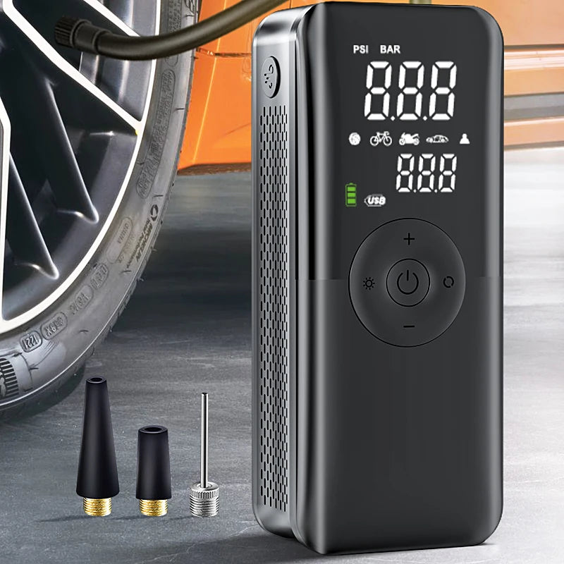 CARSUN Rechargeable Air Pump Tire Inflator Portable Compressor Digital Cordless Car Tyre Inflator For Bicycle Balls