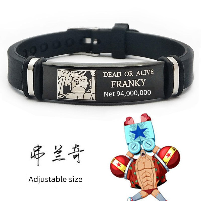 One Piece Wanted Anime Bracelet Peripheral Bracelet Luffy Eslo Birthday Gift Men's Sauron Personalized Garage Kit