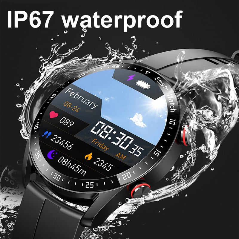 ECG+PPG Bluetooth Call Smart Watch Men Laser Health Blood Pressure Fitnes Sports Watches Man Sports Waterproof Smartwatch+Box