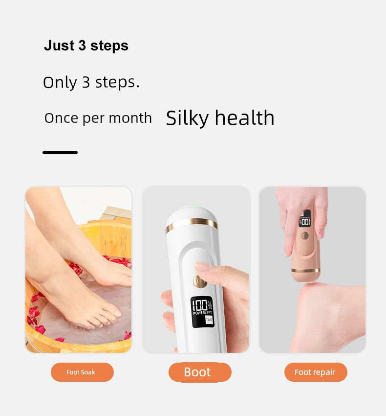 Mu Shiai Foot Grinder Exfoliating Scrub Artifact Foot Repair Electric Foot Grinder Stone Pedicure Device Get Rid of Foot Skin Heel Calluses