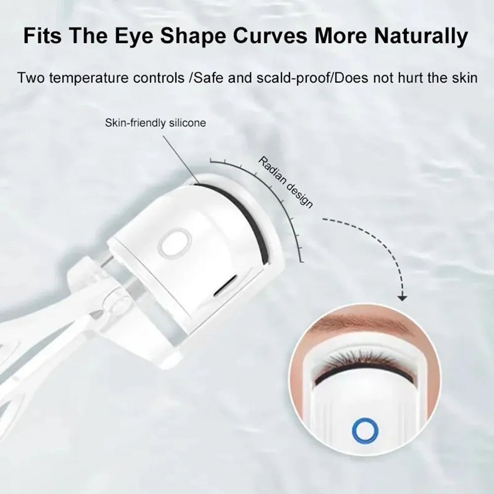 Eyelash Curler Electric Heated Comb Eye Lash Perm Long Lasting Eyelashes Curls Thermal Eyelash Curler Portable Makeup Tools